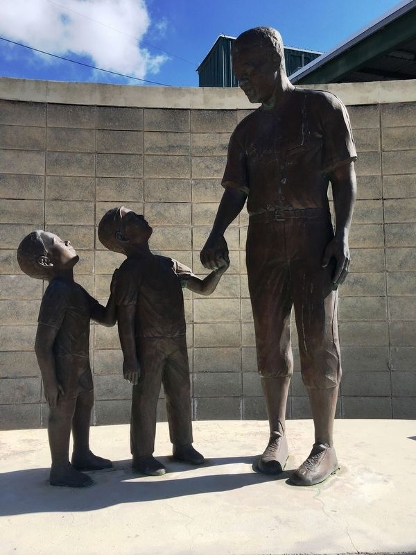 Jackie Robinson Statue Located in front of Jackie Robinson Ballpark. Click for full size. Jackie Robinson Statue Located in front of Jackie Robinson Ballpark image. Click for full size.