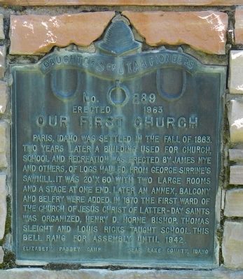 Our First Church Marker image. Click for full size.