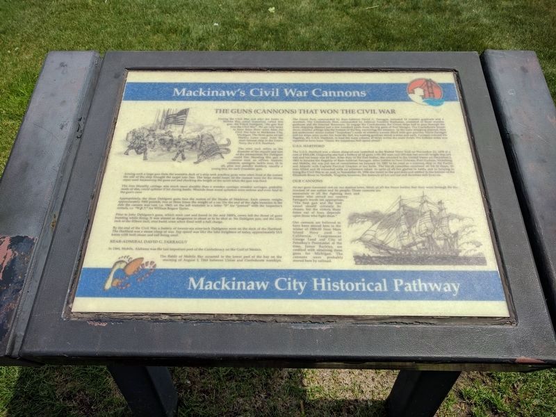 Mackinaw's Civil War Cannons Marker. Click for full size. Mackinaw's Civil War Cannons Marker image. Click for full size.