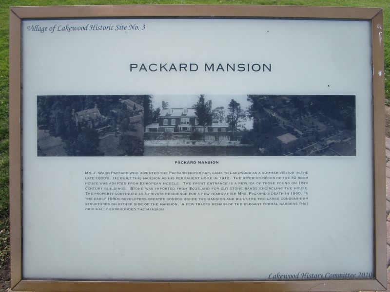 Packard Mansion Marker image. Click for full size.
