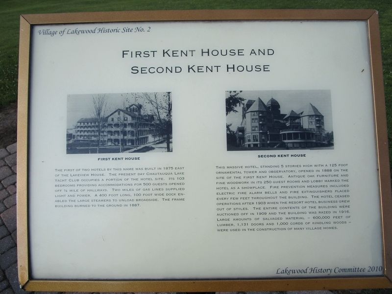First Kent House and Second Kent House Marker image. Click for full size.