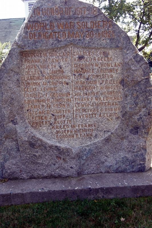 In Honor of 1917-18 Marker. Click for full size. In Honor of 1917-18 Marker image. Click for full size.