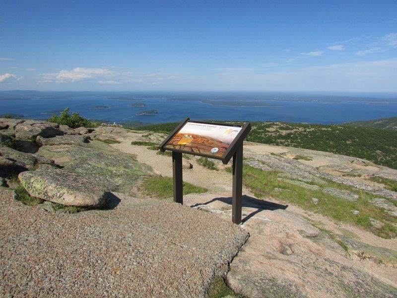 Marker on Cadillac Mountain. Click for full size. Marker on Cadillac Mountain image. Click for full size.