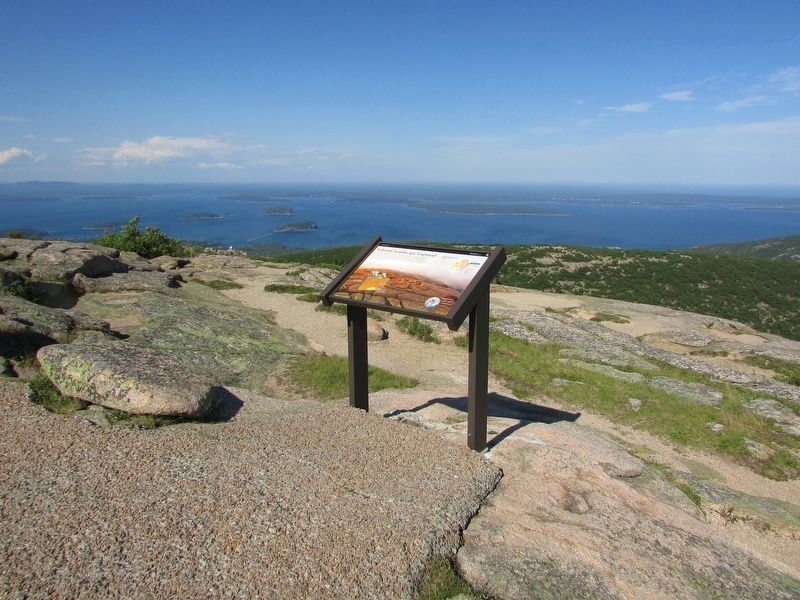 Marker on Cadillac Mountain image. Click for full size.
