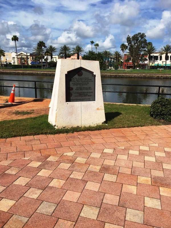 Jackie Robinson Ballpark and Museum dedication plaque nearby. Click for full size. Jackie Robinson Ballpark and Museum dedication plaque nearby image. Click for full size.