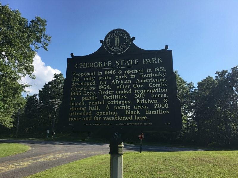 Cherokee State Park Marker - Side One image. Click for full size.