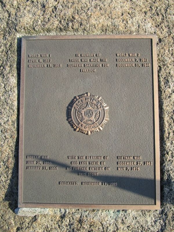 Lakewood American Legion Veterans Memorial image. Click for full size.
