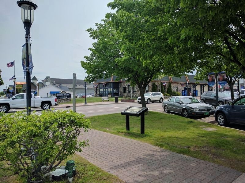 Historic Mackinaw City Marker. Click for full size. Historic Mackinaw City Marker image. Click for full size.