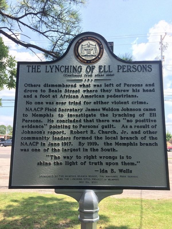 The Lynching of Ell Persons Marker image. Click for full size.
