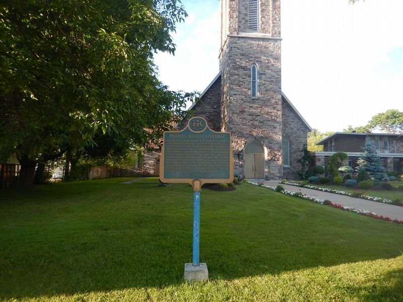 Wideview of Precious Blood Cathedral Marker. Click for full size. Wideview of Precious Blood Cathedral Marker image. Click for full size.