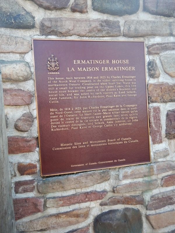Ermatinger House Marker. Click for full size. Ermatinger House Marker image. Click for full size.