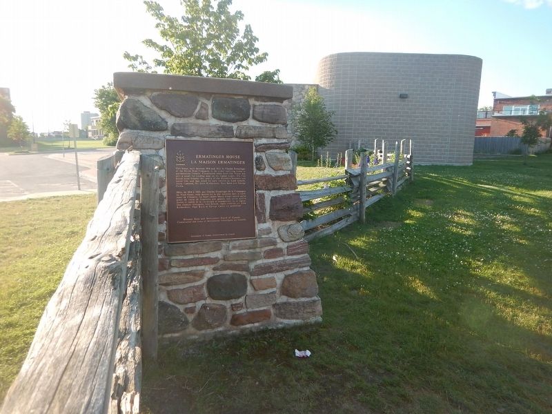 Wideview of Ermatinger House Marker. Click for full size. Wideview of Ermatinger House Marker image. Click for full size.