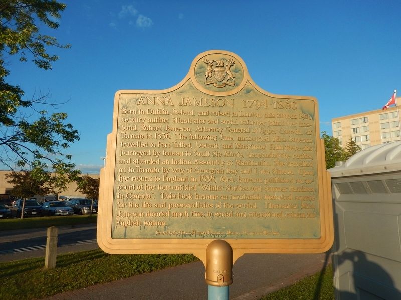 Anna Jameson Marker. Click for full size. Anna Jameson Marker image. Click for full size.