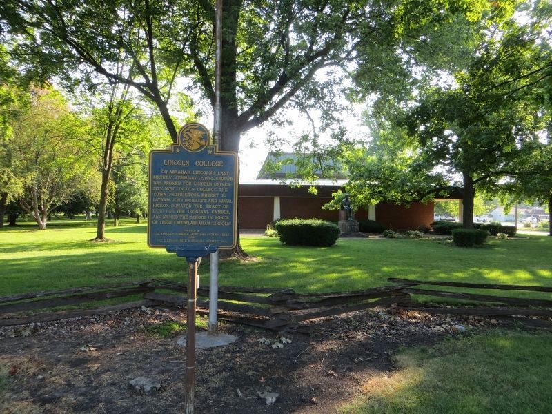 Lincoln College Marker. Click for full size. Lincoln College Marker image. Click for full size.