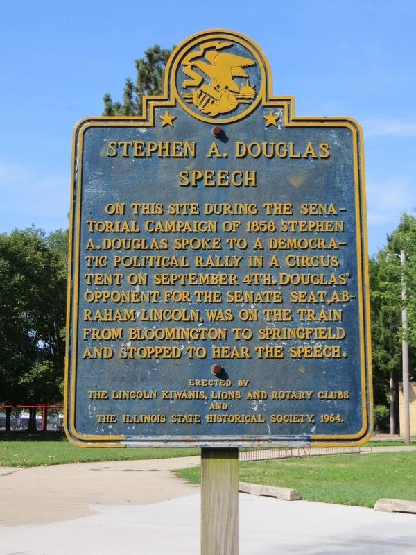 Stephen A. Douglas Speech Marker image. Click for full size.