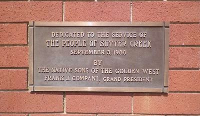 Fire Station Dedication Plaque image. Click for full size.