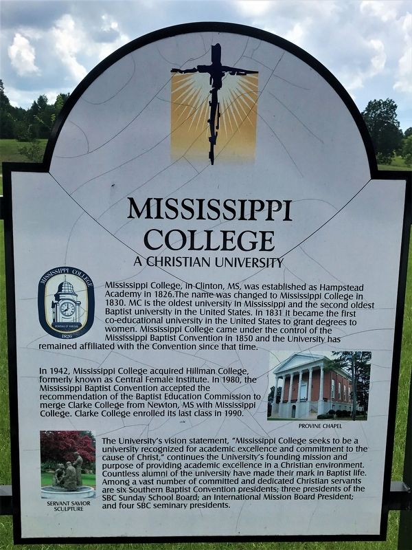 Mississippi College Marker image. Click for full size.