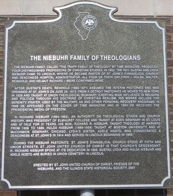 The Niebuhr Family of Theologians Marker image. Click for full size.