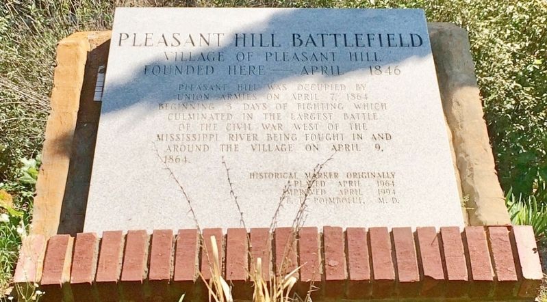 Pleasant Hill Battlefield Marker image. Click for full size.