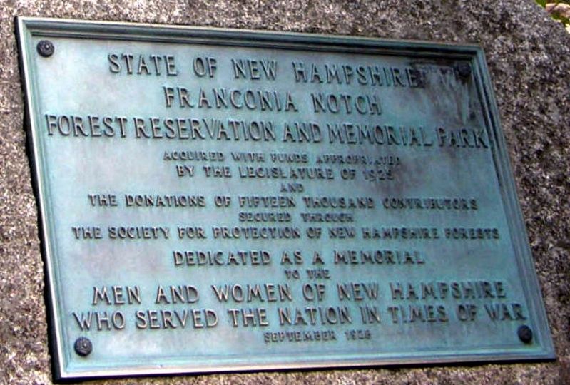Franconia Notch Marker. Click for full size. Franconia Notch Marker image. Click for full size.
