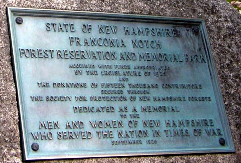 Franconia Notch Marker image. Click for full size.