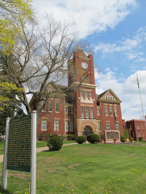 Dickinson County / Dickinson County Courthouse and Jail Marker image. Click for full size.