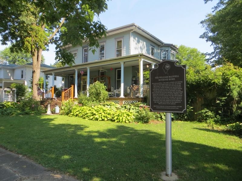 The William Maxwell Boyhood Home Marker image. Click for full size.