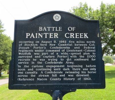 Battle of Painter Creek Marker image. Click for full size.