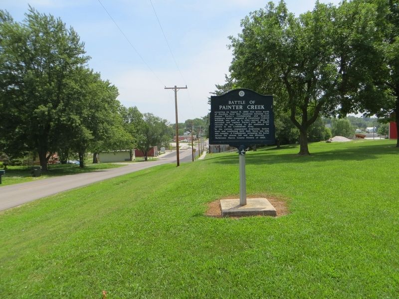 Battle of Painter Creek Marker. Click for full size. Battle of Painter Creek Marker image. Click for full size.