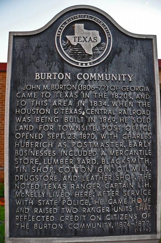 Burton Community Marker image. Click for full size.