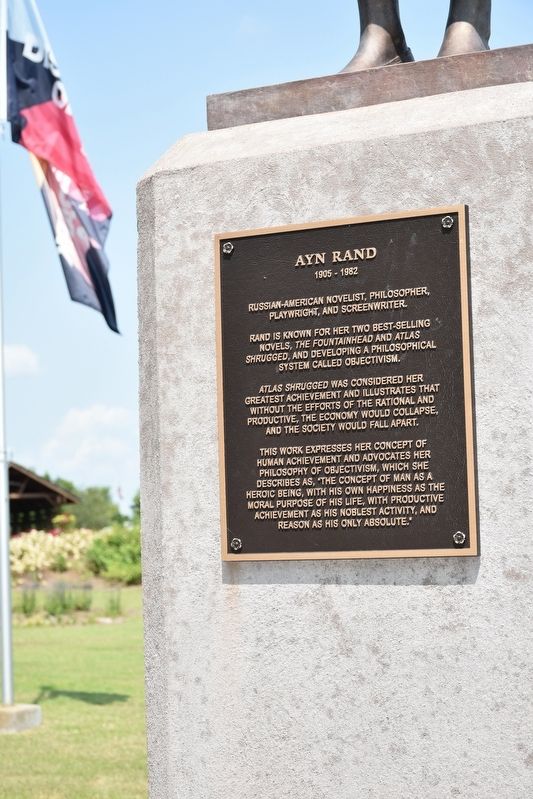 Ayn Rand 1905-1982 Marker. Click for full size. Ayn Rand 1905-1982 Marker image. Click for full size.