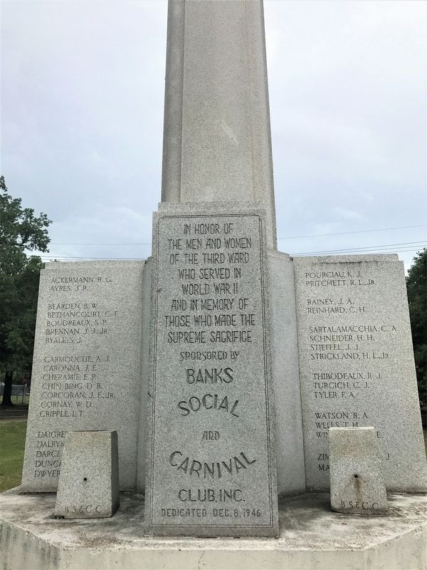 Third Ward World War II Memorial Marker image. Click for full size.