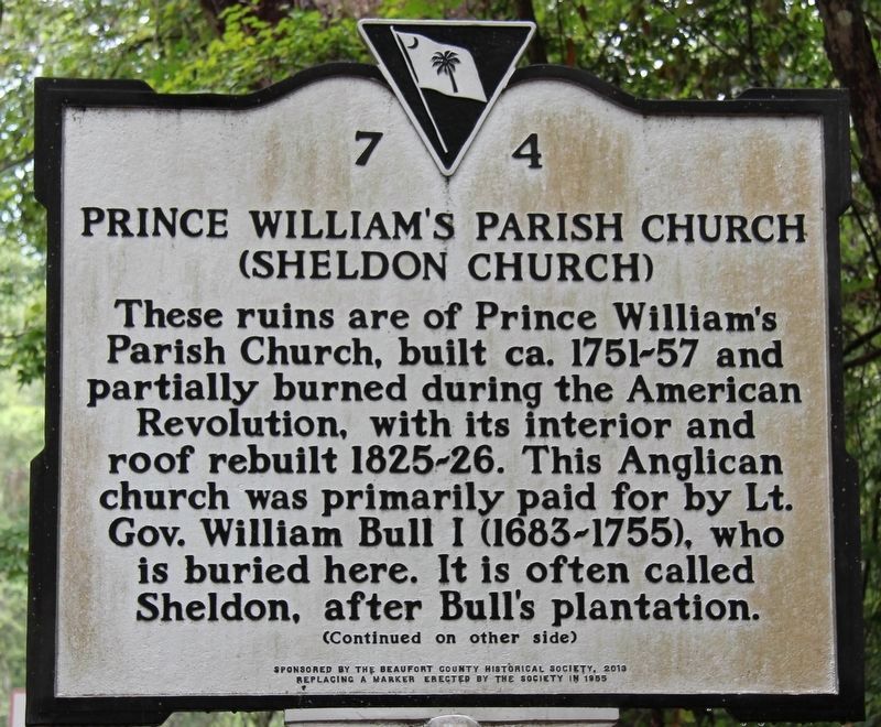 Ruins of Old Sheldon Marker image. Click for full size.