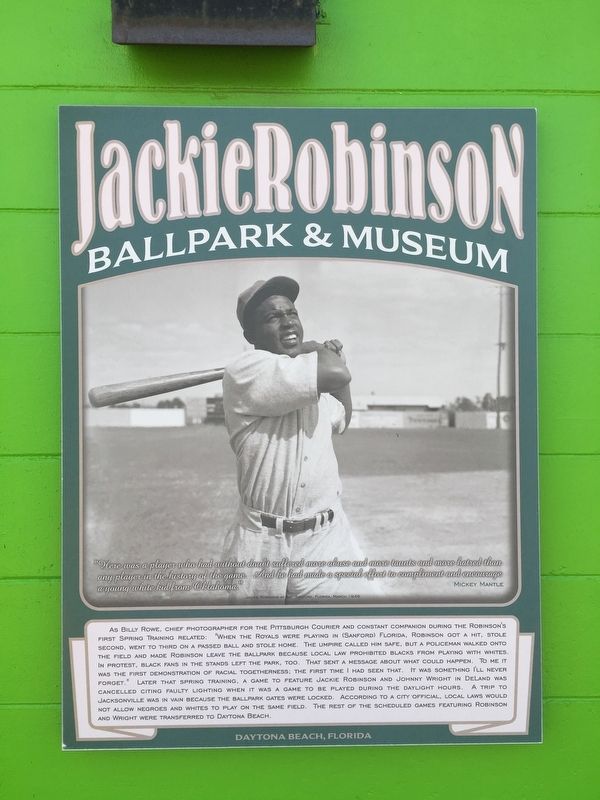 Jackie Robinson First Spring Training image. Click for full size.