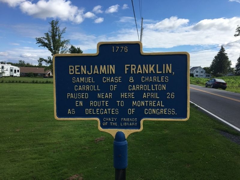 Benjamin Franklin Marker. Click for full size. Benjamin Franklin Marker image. Click for full size.