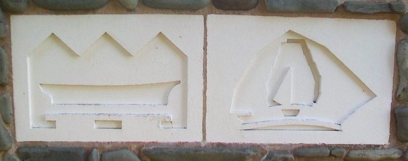 Shipbuilding in Nova Scotia / Construction navale en Nouvelle-Écosse Monument Artwork. Click for full size. Shipbuilding in Nova Scotia / Construction navale en Nouvelle-Écosse Monument Artwork image. Click for full size.