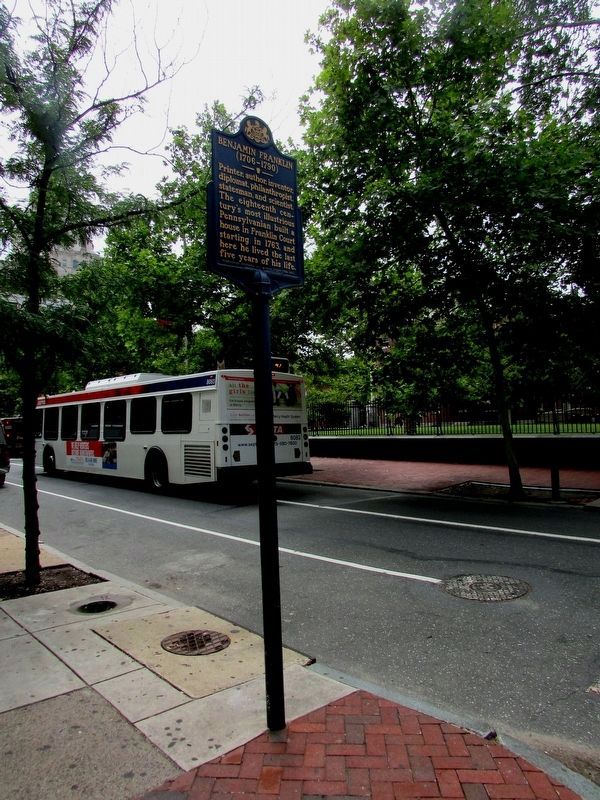 Benjamin Franklin Marker. Click for full size. Benjamin Franklin Marker image. Click for full size.