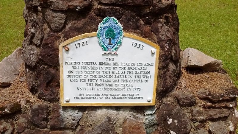 The Presidio Nuestra Senora Del Pilar De Los Adais Marker. Click for full size. The Presidio Nuestra Senora Del Pilar De Los Adais Marker image. Click for full size.