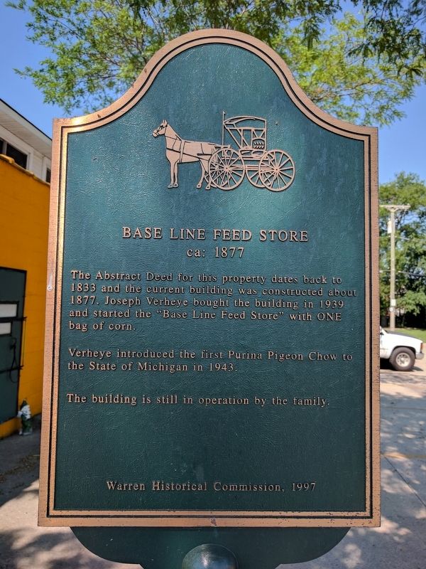 Base Line Feed Store Marker image. Click for full size.
