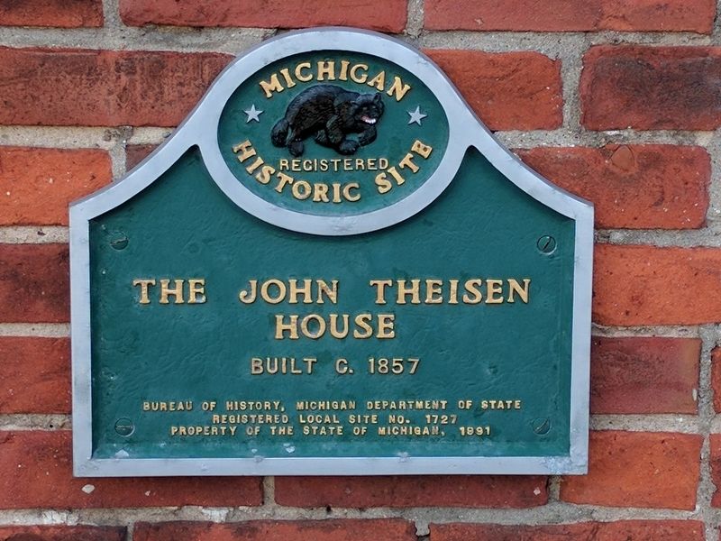 The John Theisen House Marker. Click for full size. The John Theisen House Marker image. Click for full size.