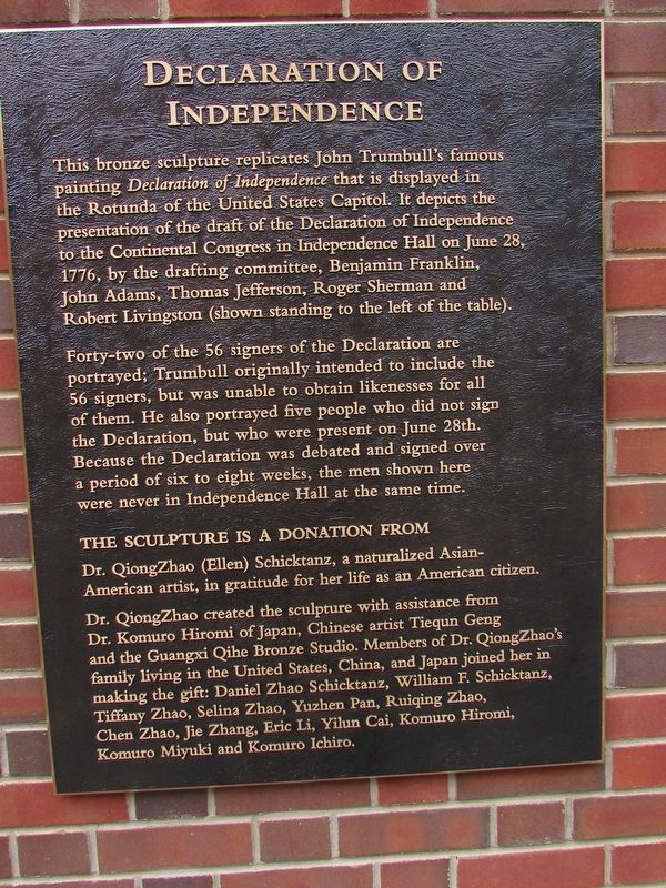 Declaration of Independence Marker image. Click for full size.