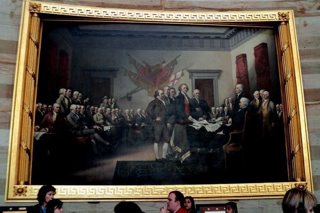 Declaration of Independence Painting in the Capitol Rotunda image. Click for full size.
