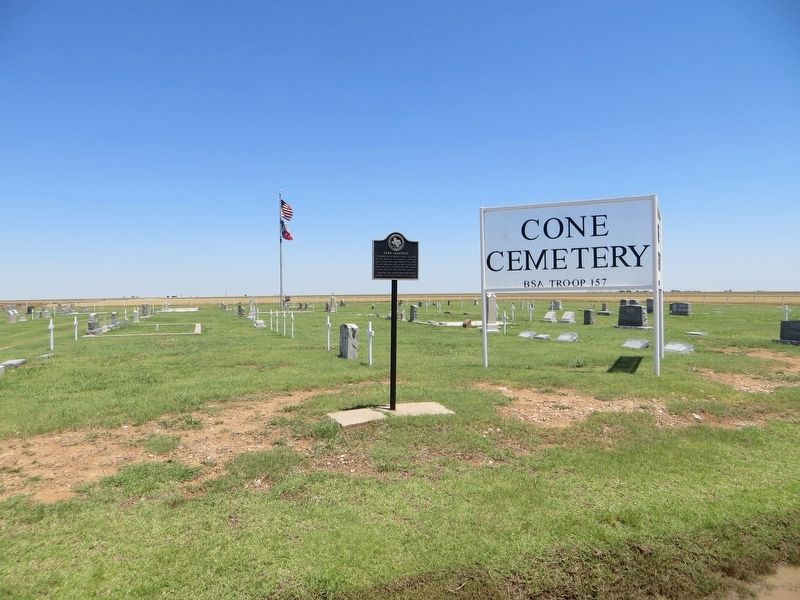 Cone Cemetery Marker image. Click for full size.