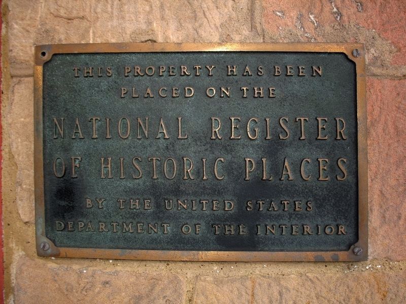 National Register of Historic Places Plaque. Click for full size. National Register of Historic Places Plaque image. Click for full size.