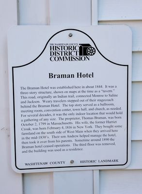 Braman Hotel Marker image. Click for full size.