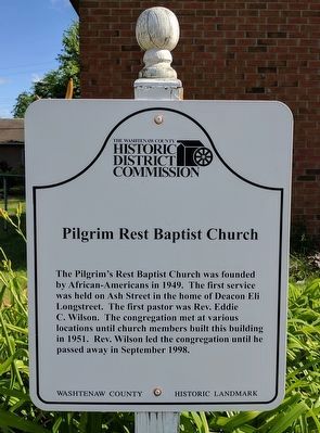 Pilgrim Rest Baptist Church Marker. Click for full size. Pilgrim Rest Baptist Church Marker image. Click for full size.