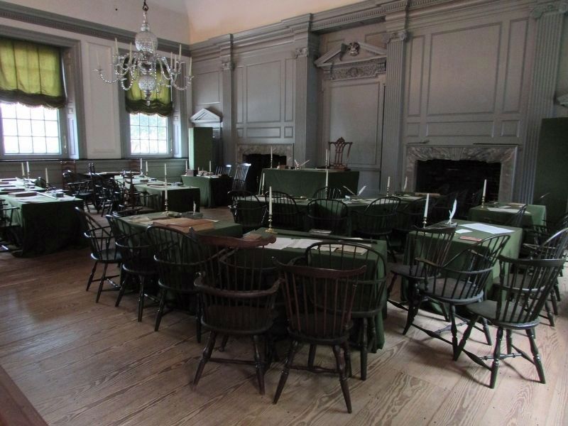 Inside Independence Hall. Click for full size. Inside Independence Hall image. Click for full size.
