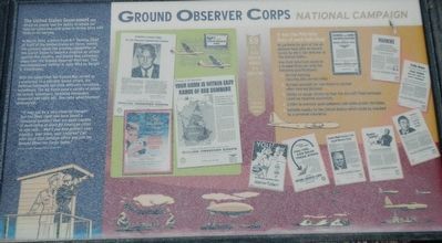 Ground Observer Corps National Campaign Marker. Click for full size. Ground Observer Corps National Campaign Marker image. Click for full size.