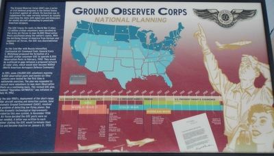 Ground Observer Corps National Planning Marker image. Click for full size.