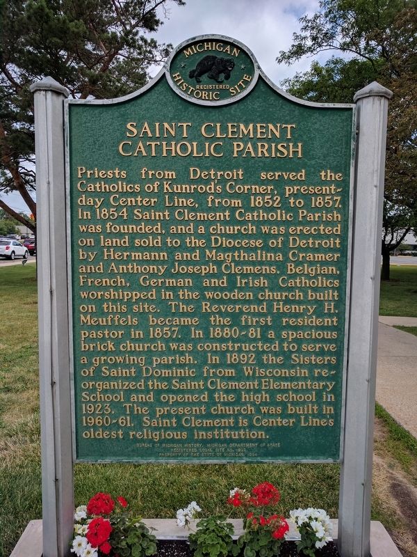 Saint Clement Catholic Parish Marker image. Click for full size.